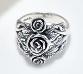Or Paz Sterling Silver Three Rose Ring Size 7